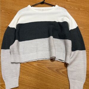 Garage Black and White Colorblock Sweater